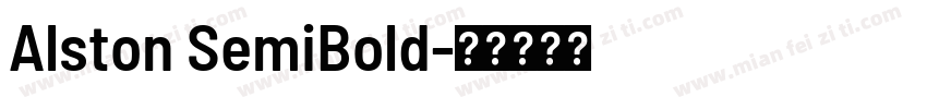 Alston SemiBold字体转换